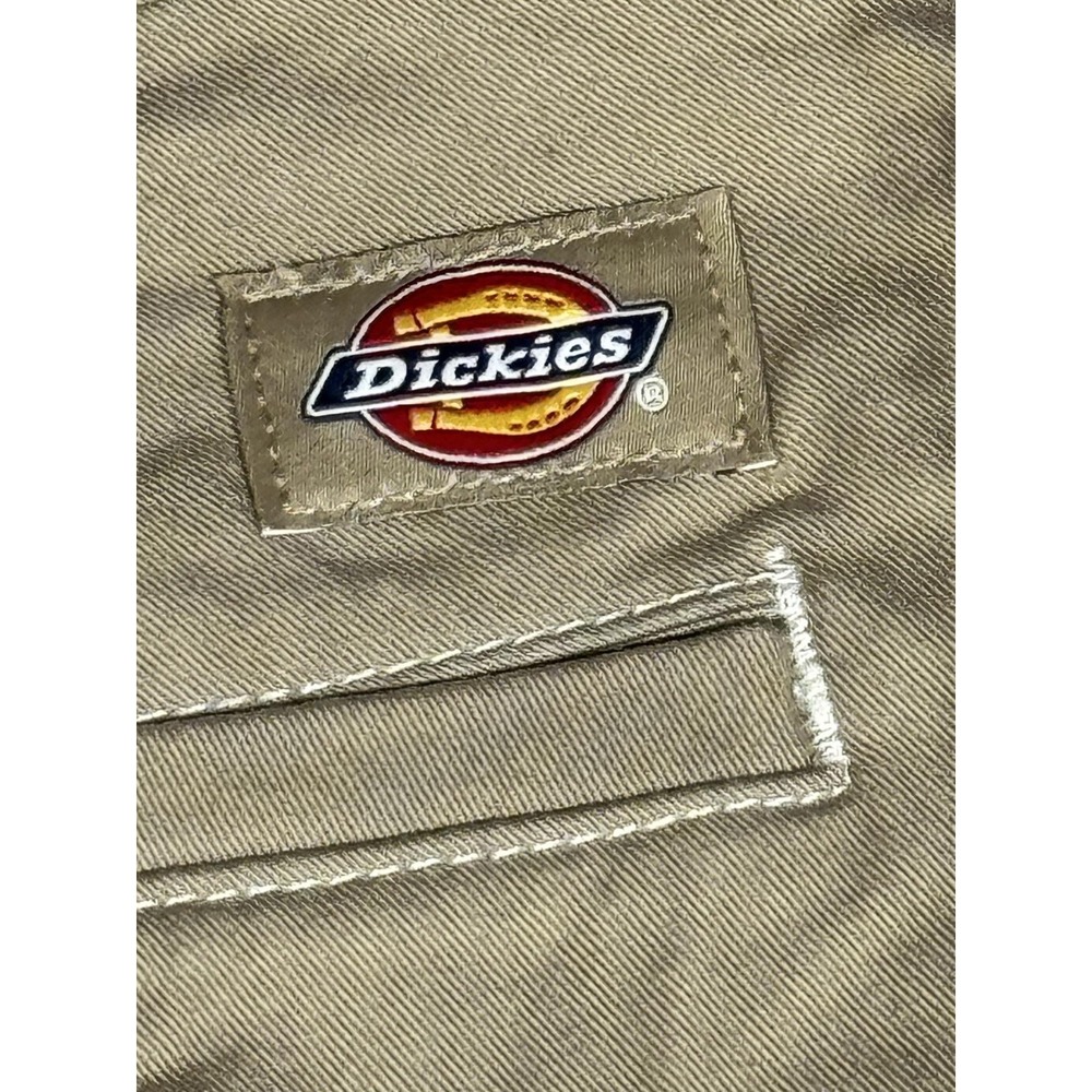 Dickies Shorts Womens 27 Beige Twill Cargo Utility Workwear Logo Stretch - Picture 10 of 10